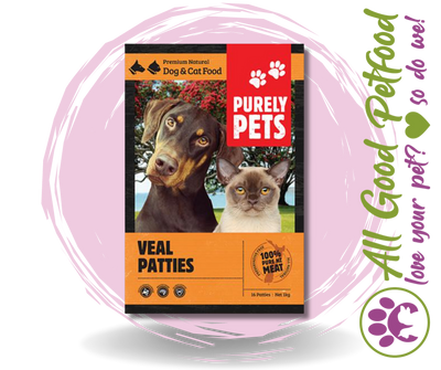 Purely Pets Veal Patties 1kg / IN STORE ONLY