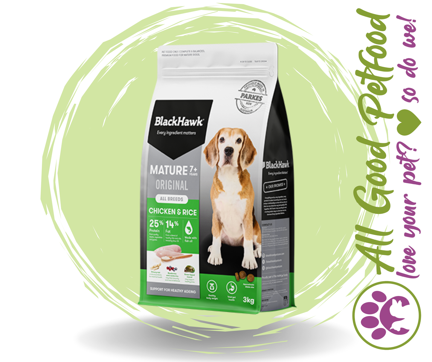 Blackhawk Mature Dog Chicken & Rice