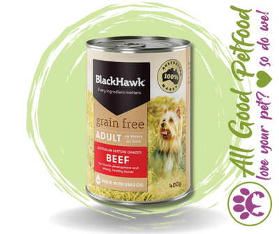 BlackHawk Grain Free Beef Can - 400g