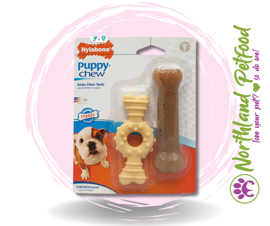 SALE 15% OFF AT CHECKOUT -- Nylabone Puppy Twin Pack