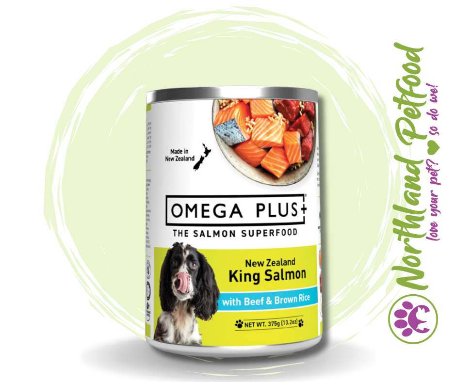 Omega Plus- King Salmon, Beef & Brown Rice 375g / 1 x Can – Northland ...