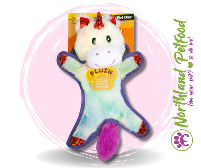 Pet One Plush Squeaky Moonicorn Toy