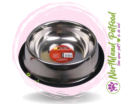 Pet One Stainless Steel Bowl [Anti Skid Anti Tip]