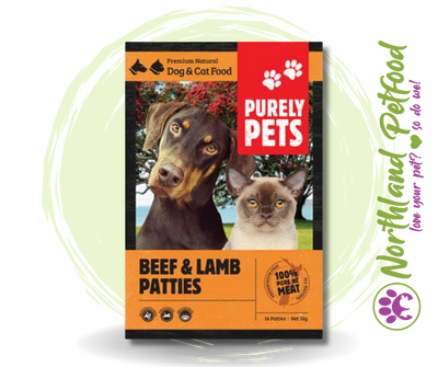 Purely Pets Beef & Lamb 1kg & 3kg / IN STORE ONLY