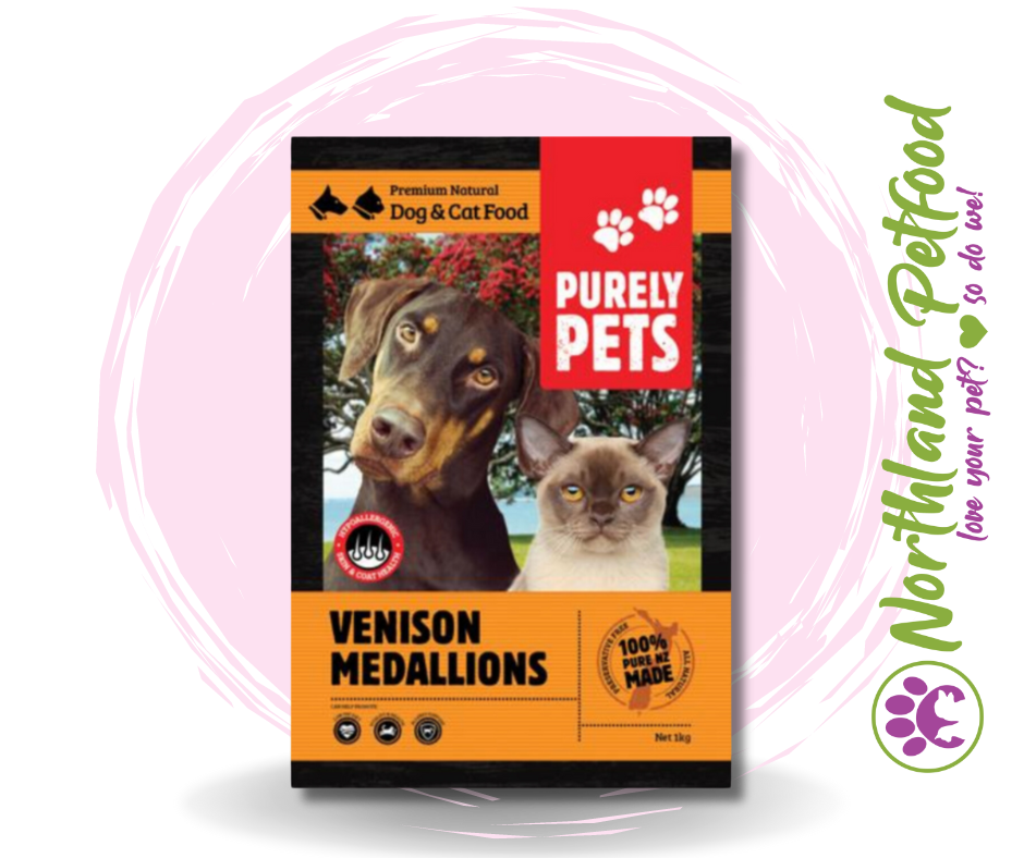 Purely Pets Venison Medallions 1kg / IN STORE ONLY