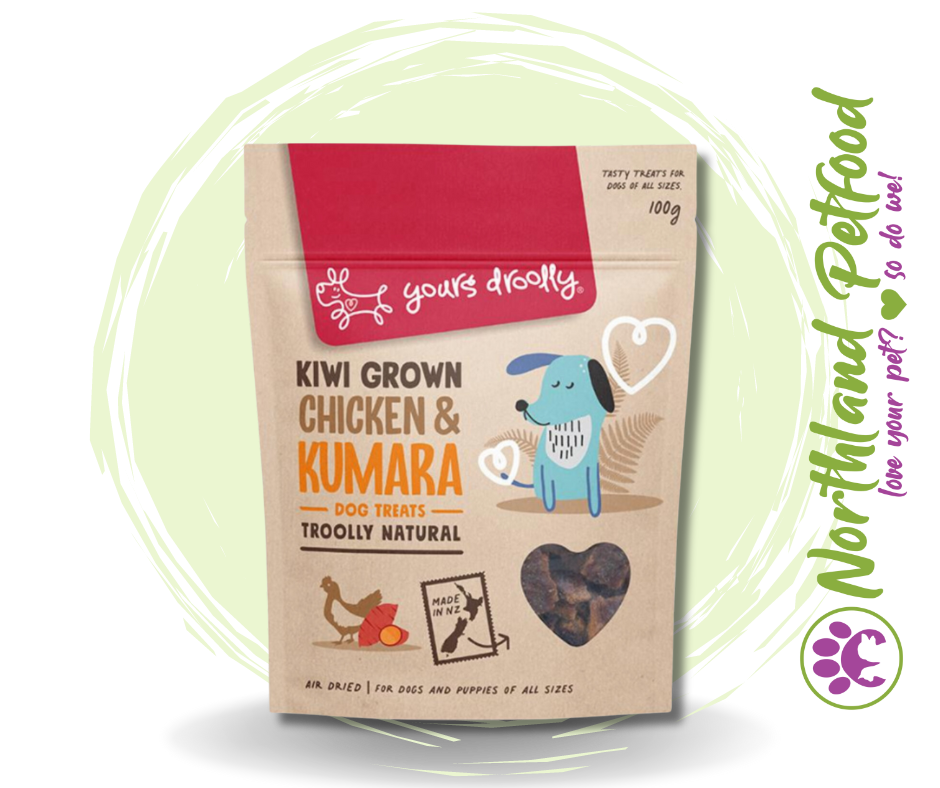 Yours Droolly Natural dog Treats - Kiwi Grown Chicken & Kumara