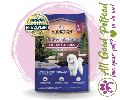 Addiction Duck Royale Entree for Small Dogs 1.5kg -- NEW!