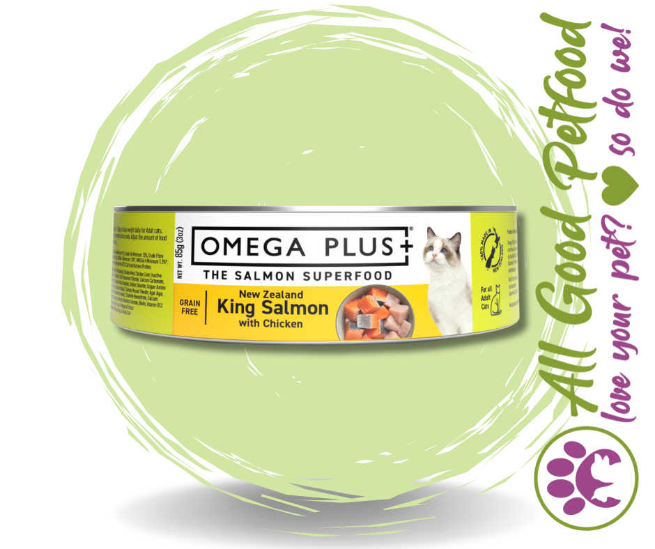 SALE -- 20% OFF -- Omega Plus- King Salmon with Chicken 85g / 1 Can