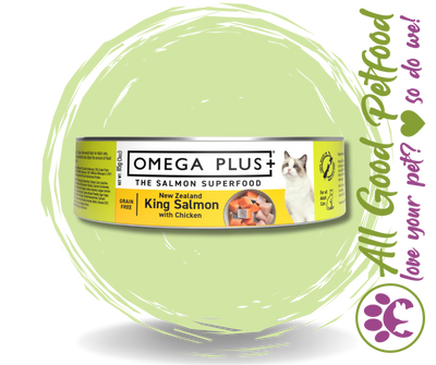 SALE -- 20% OFF -- Omega Plus- King Salmon with Chicken 85g / 1 Can