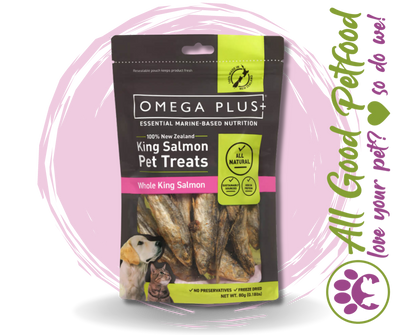 SALE -- 10% OFF -- Omega Plus- Whole King Salmon Cat or Dog 80g