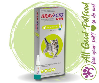 Bravecto PLUS for Small Cats - 1.2kg up to 2.8kg