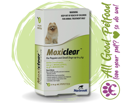 Moxiclear - For Puppies & Small Dogs 4KG & Up - 3 Pack