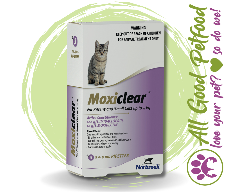 Moxiclear - For Small Kittens and Small Cats up to 4kg - 3 Pack