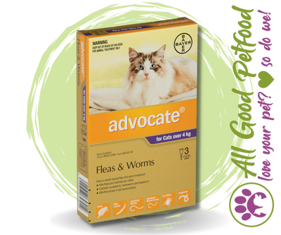 Advocate for Cats over 4kg Flea and Worm Treatment - 3 Pack