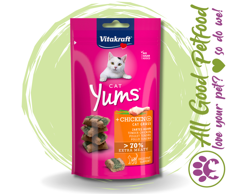 Vitakraft Yums Cat - Chicken + Cat Grass 40g