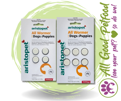 Aristopet All Wormer Dog/Puppy 4 Pack and 6 Pack