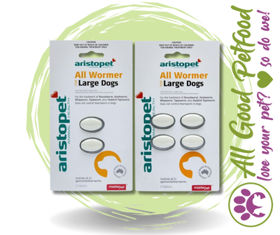 Aristopet All Wormer Large Dog 2 Pack and 4 Pack