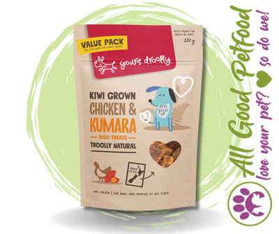 Yours Droolly Natural dog Treats - Kiwi Grown Chicken & Kumara