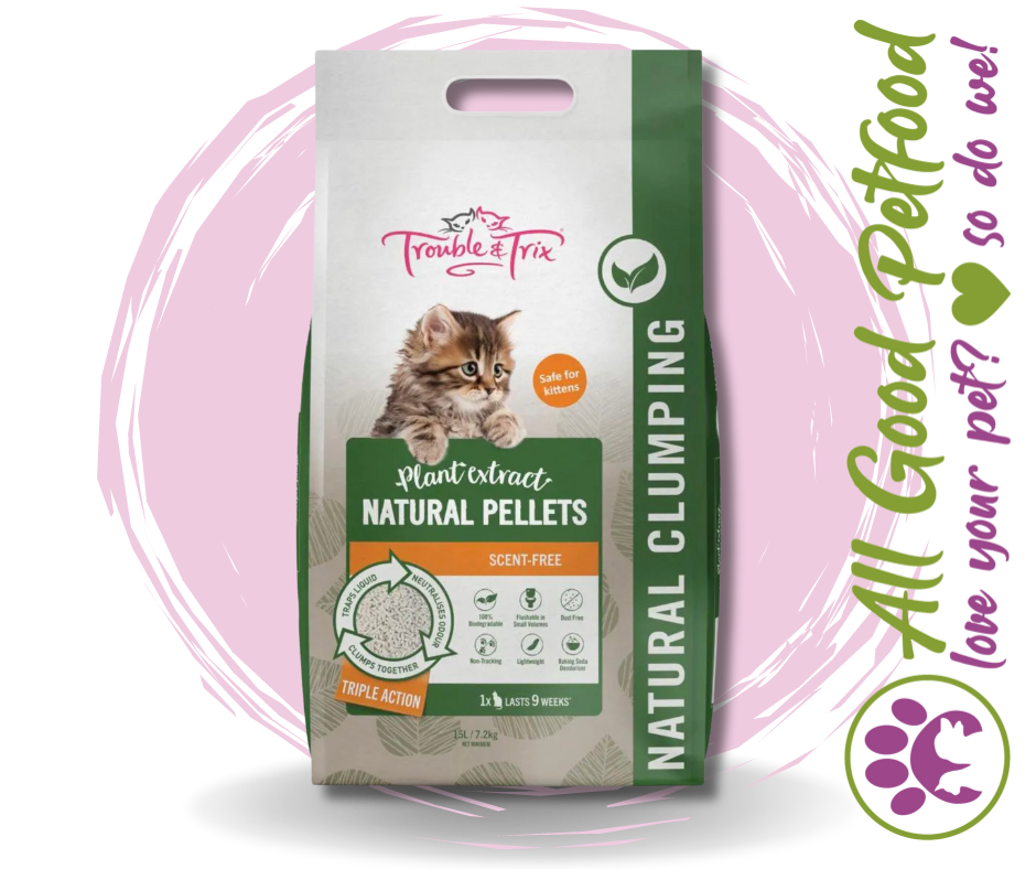 Trouble & Trix Natural Clumping Cat Litter - 15L