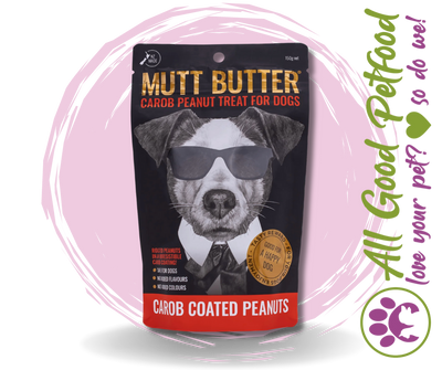 Mutt Butter Dog Treat Carob Coated Peanuts - 150g