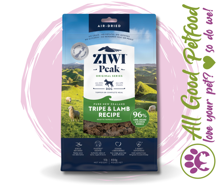 Ziwi Peak Air-Dried Tripe and Lamb Dog food 1KG