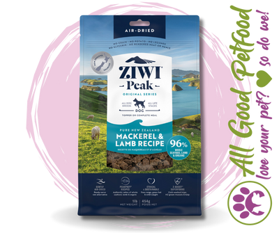 SALE -- 10% OFF -- ZIWI Peak Air Dried Mackerel and Lamb 454g