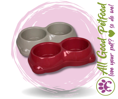 Double non slip plastic bowl