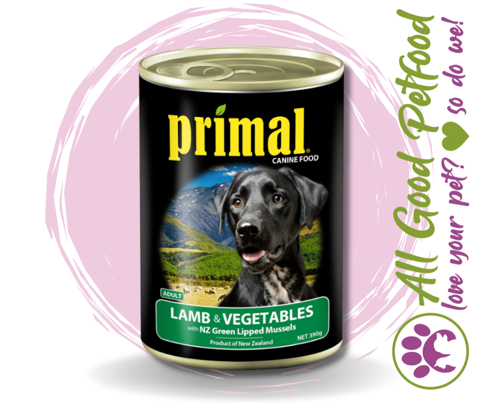 Primal Canned Dog Food - Lamb & Vegetable - 390g