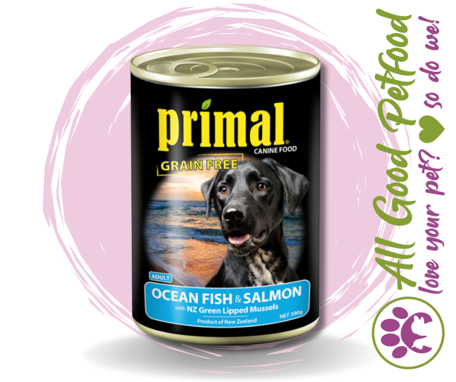 Primal Canned Dog Food - Ocean Fish & Salmon - 390g