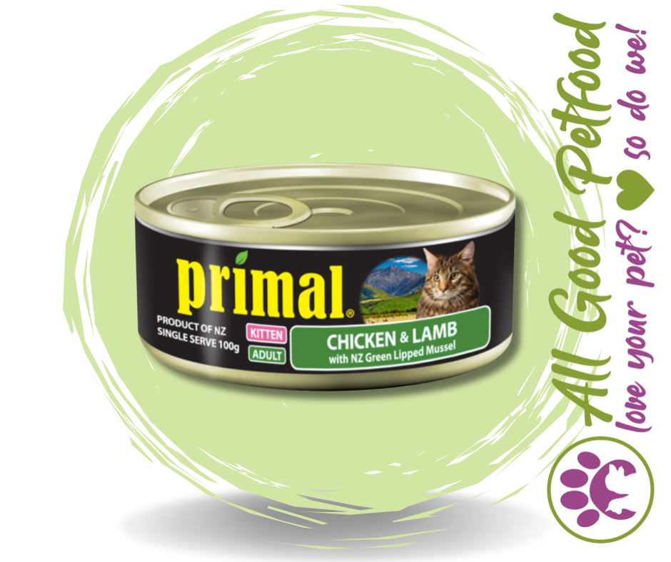 Primal Chicken & Lamb Cat/Kitten Food - 100g