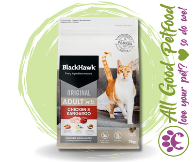 BlackHawk Original Cat Chicken & Kangaroo-FREE Wet Food Pouch with Every 4KG BAG!