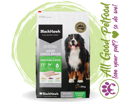 SALE! -- BlackHawk Adult Large Breed Chicken - 20kg for $199.99