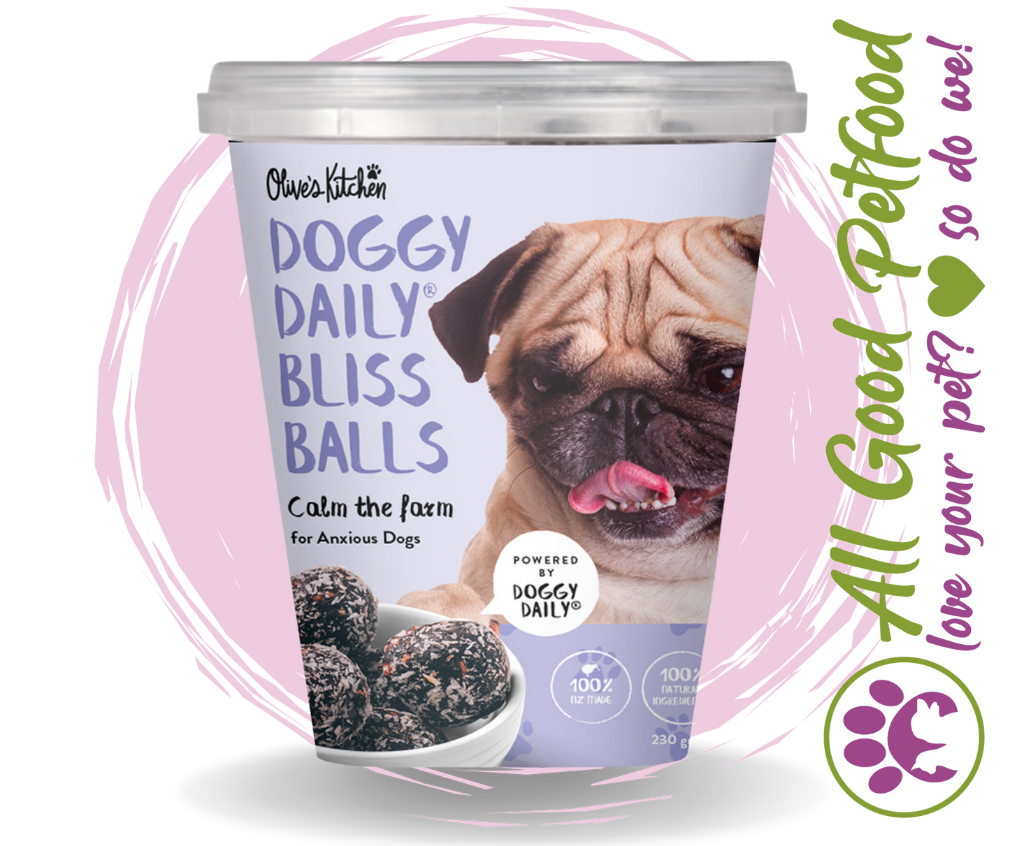 Doggy Daily Calm The Farm Bliss Balls