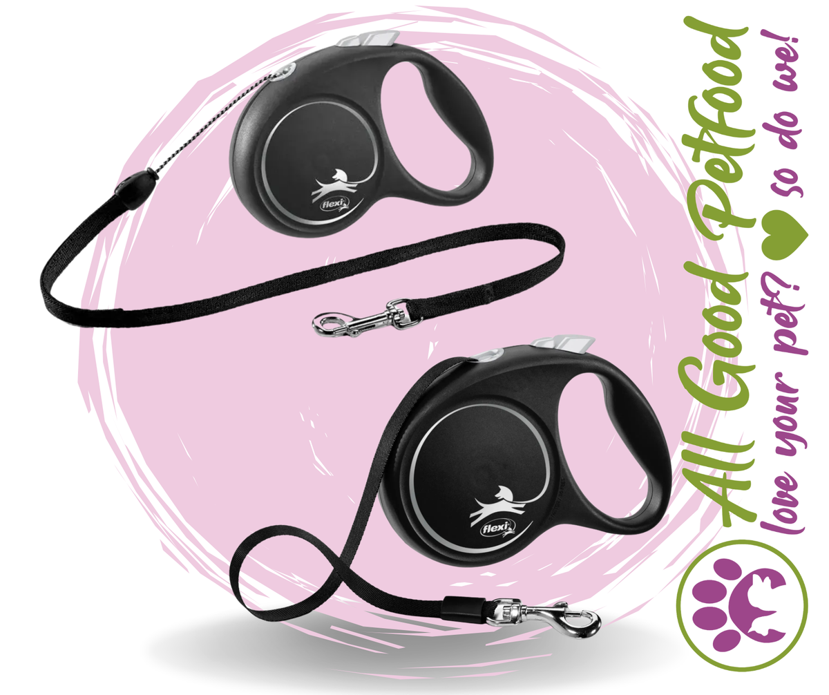 Flexi Black 5m Retractable Leash