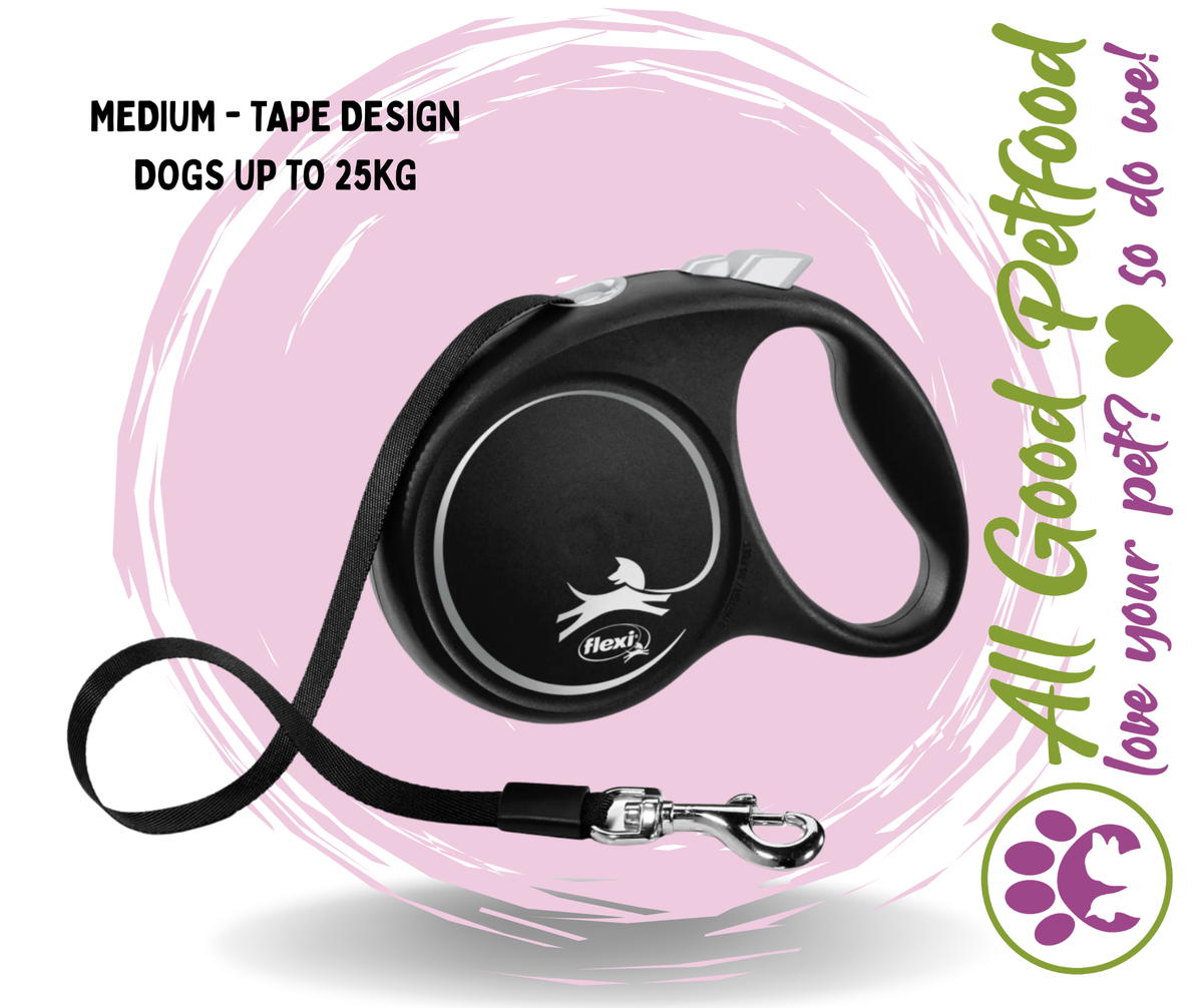 Flexi Black 5m Retractable Leash