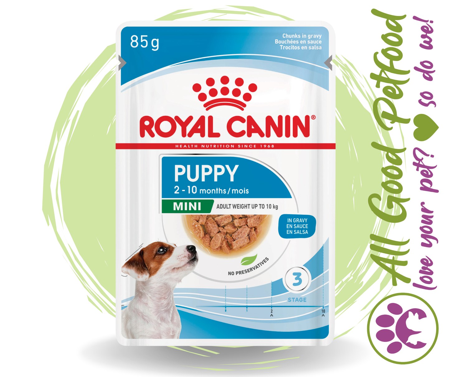 Royal Canin Mini Puppy Chunks In Gravy Pouches 85g