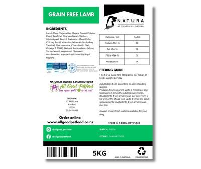SALE 10% OFF Natura Grain Free Lamb Dog BEST PRICED