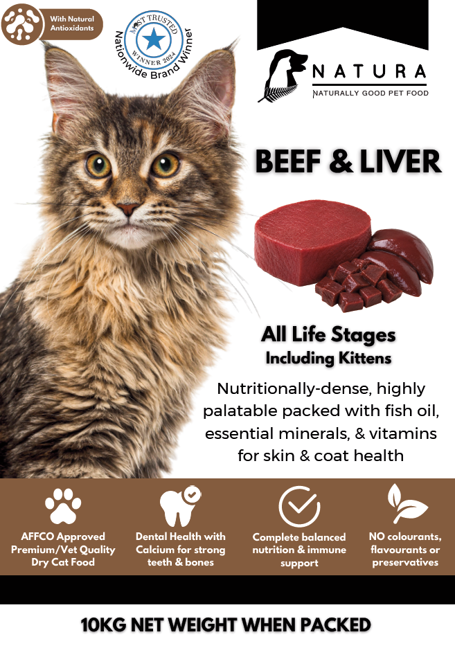 SALE 10% OFF Natura Beef & Liver Cat Food