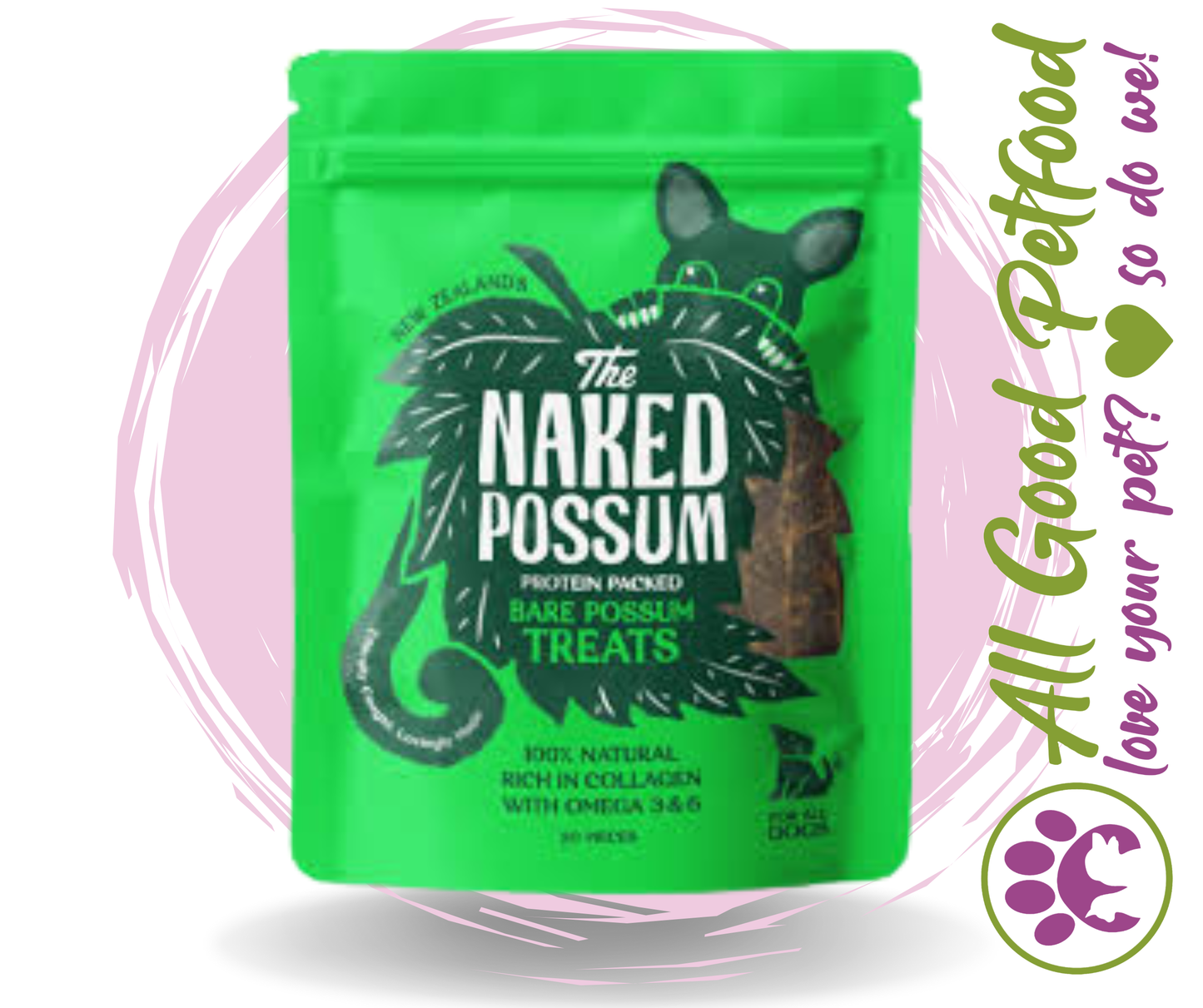 The Naked Possum 100% Possum  Dog Treat