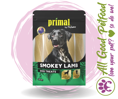 Primal Smokey Lamb Dog Treat Chews