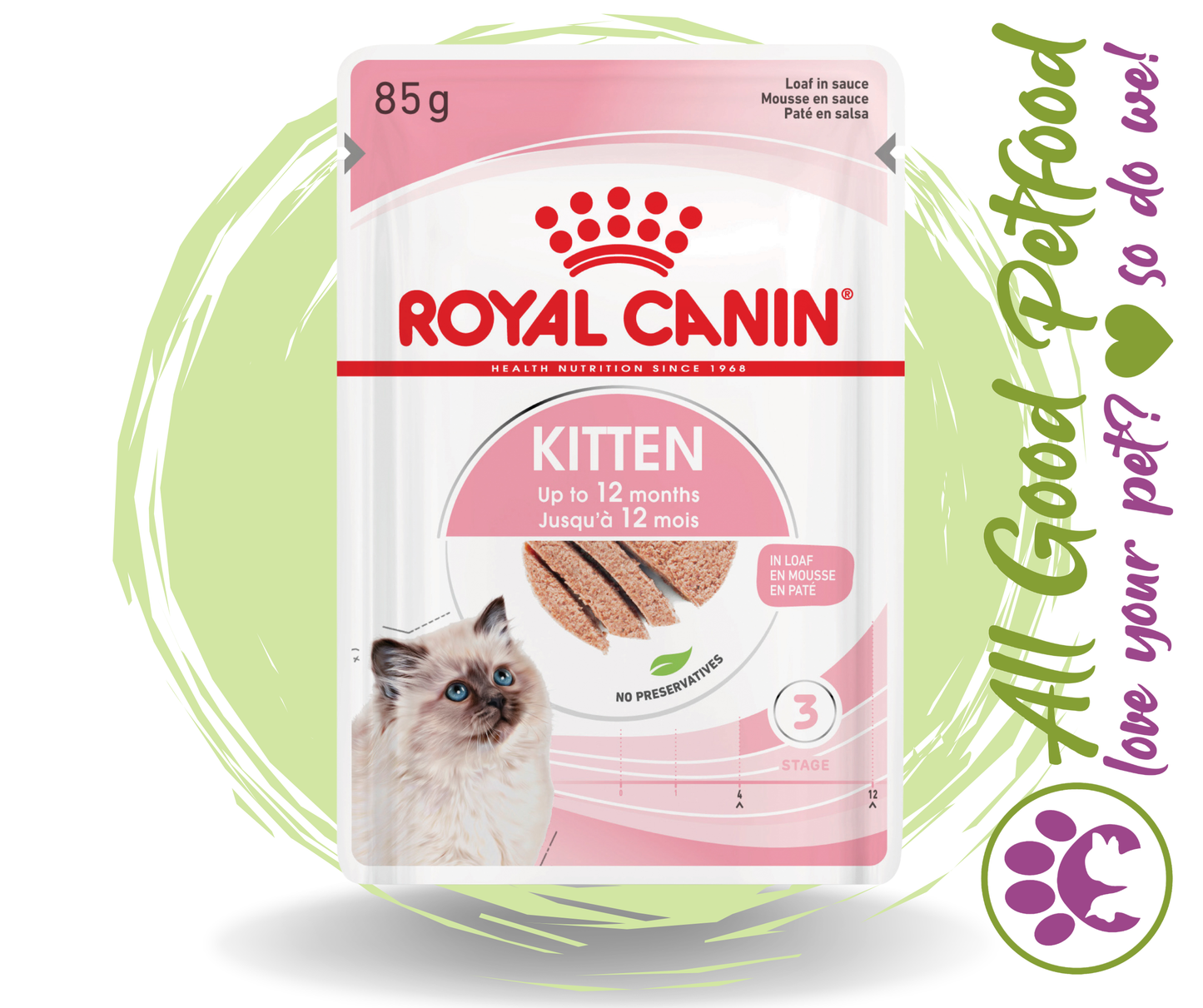 Royal Canin Kitten Loaf Wet Cat Food Pouches 85g
