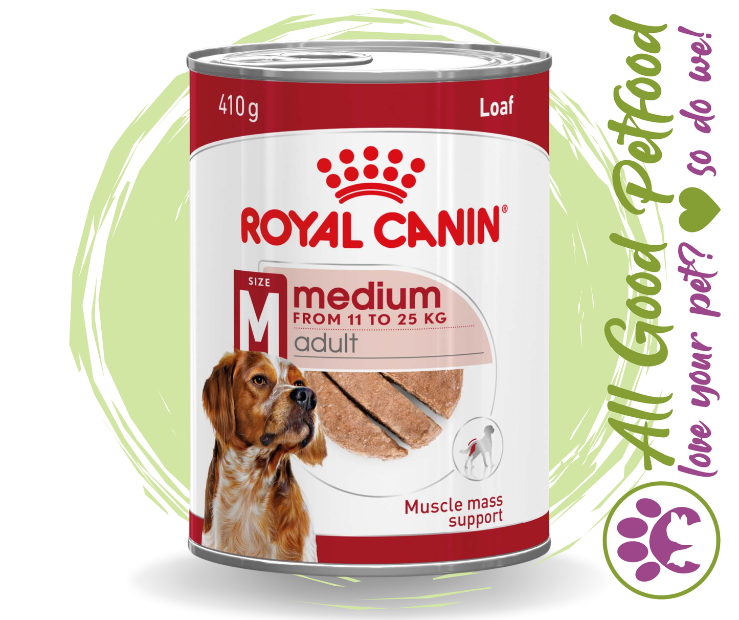 SALE 20% OFF - Royal Canin Medium Adult Loaf Wet Dog Food Can 410g