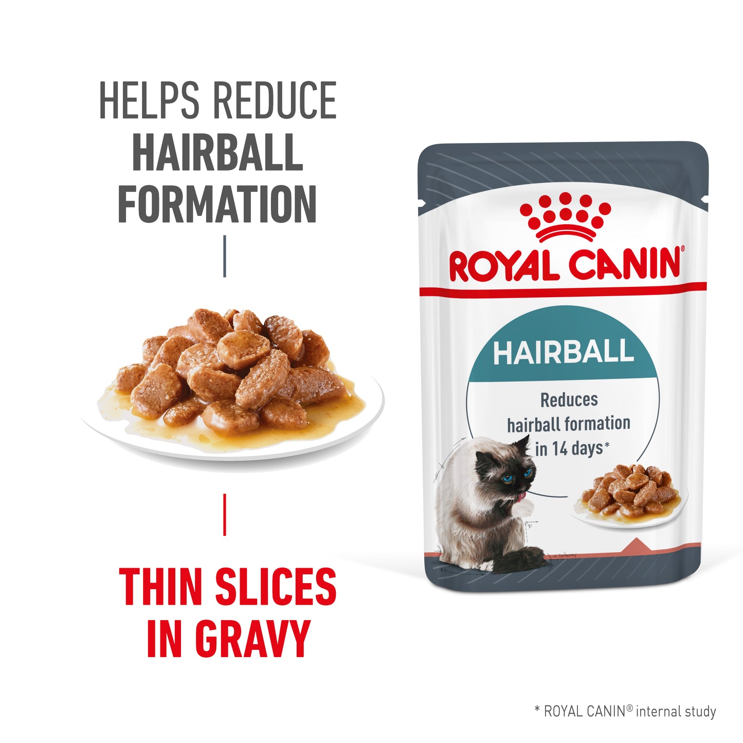 Royal Canin Hairball Care Gravy Adult Wet Cat Food Pouches