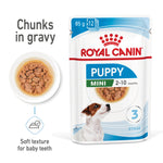 Royal Canin Mini Puppy Chunks In Gravy Pouches 85g