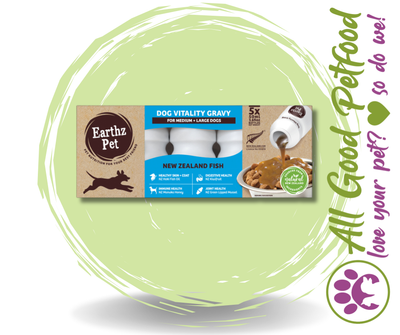 Earthz Pet Dog Vitality Gravy for Dogs NZ Fish 50ml x 5