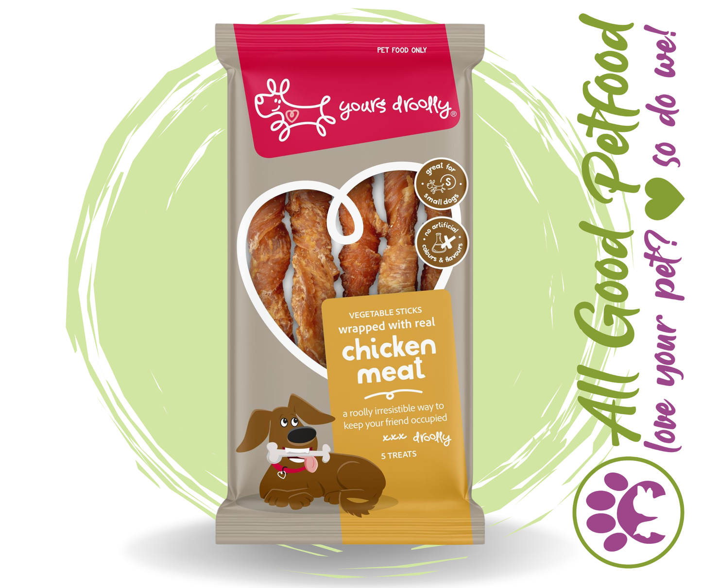 Chicken Wrap Sticks Small Dog Treats 5 Pack