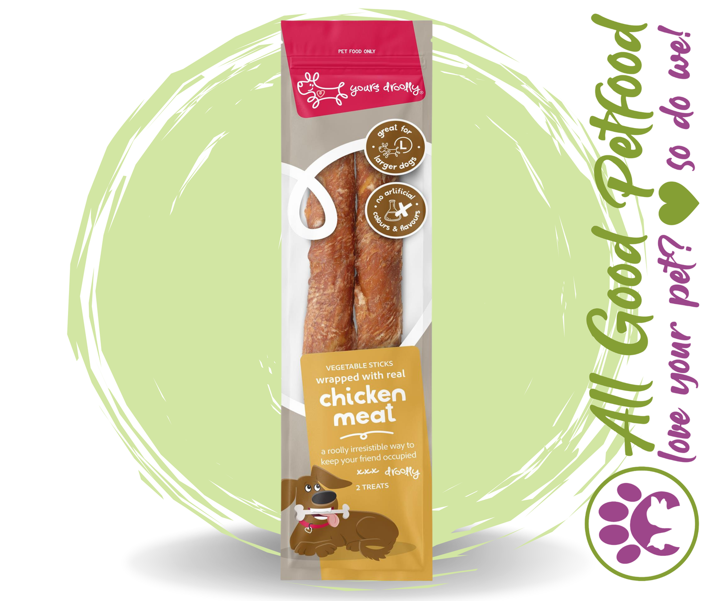 Chicken Wrap Sticks Dog Treats Large 2 Pack