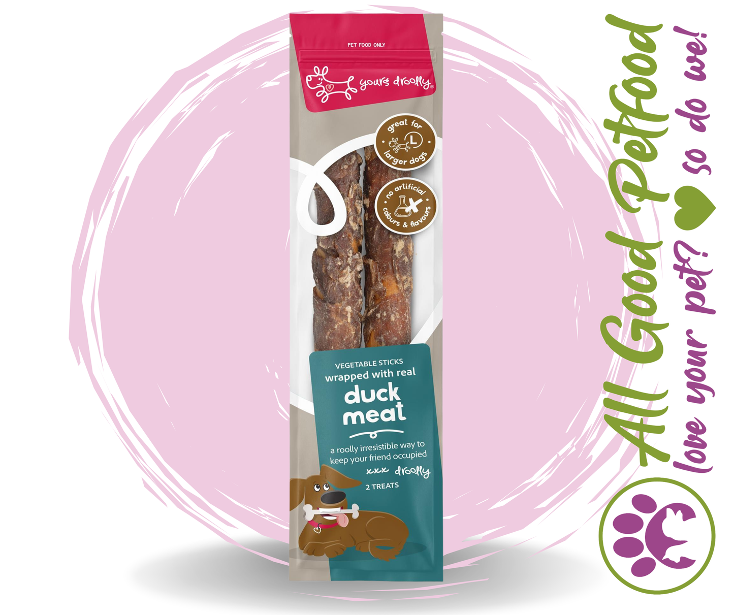 Duck Wrap Sticks Dog Treats Large 2 Pack