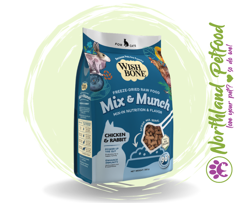 SALE -- 20% OFF -- Mix & Munch Chicken & Rabbit Freeze-Dried Raw Food Toppers for Cats 350g*