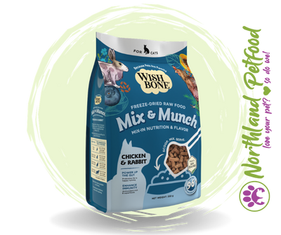 SALE -- 20% OFF -- Mix & Munch Chicken & Rabbit Freeze-Dried Raw Food Toppers for Cats 350g*